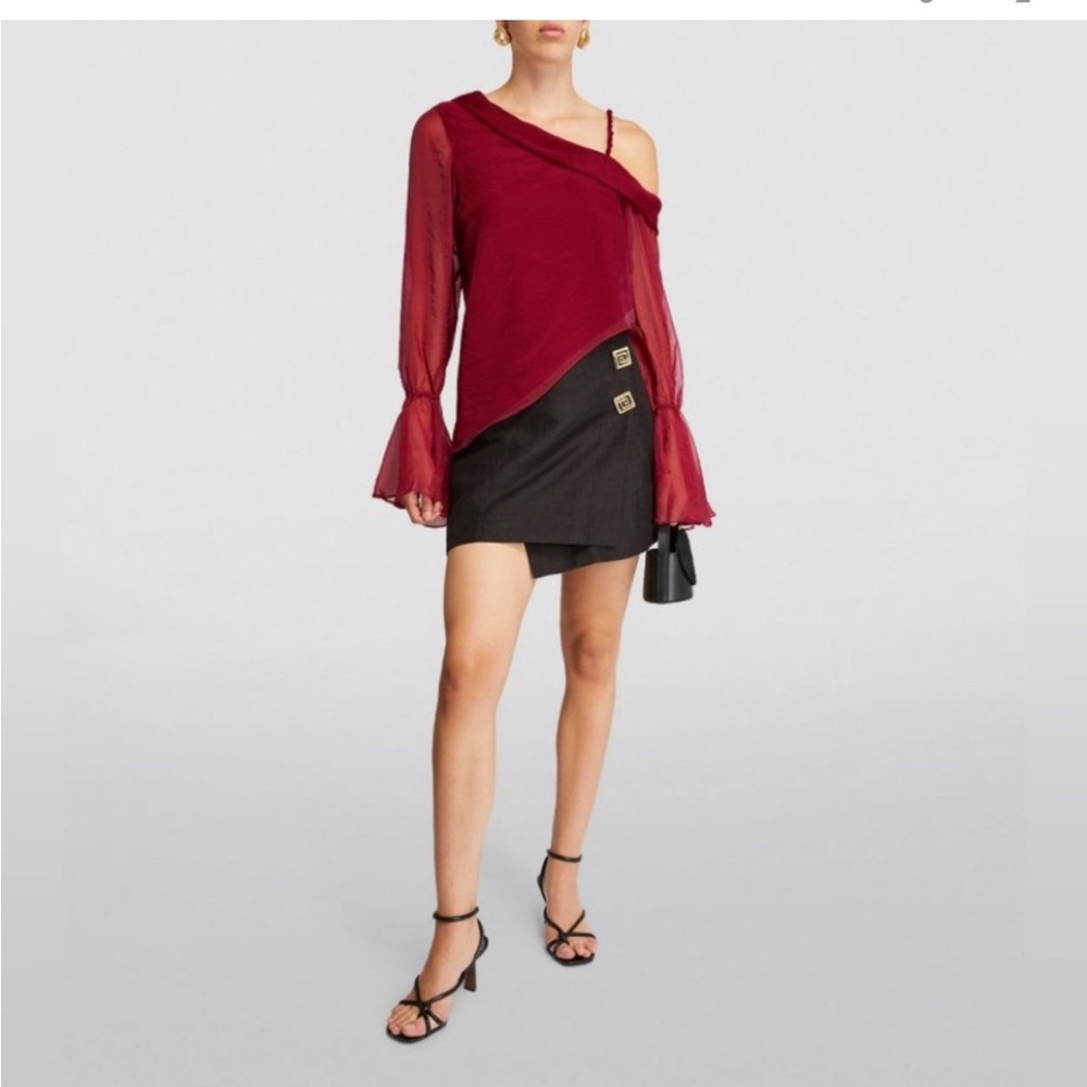 Aje Edith Cold Shoulder Blouse